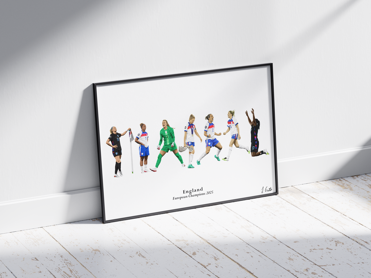 England Lionesses Euro 2025 Champions Print