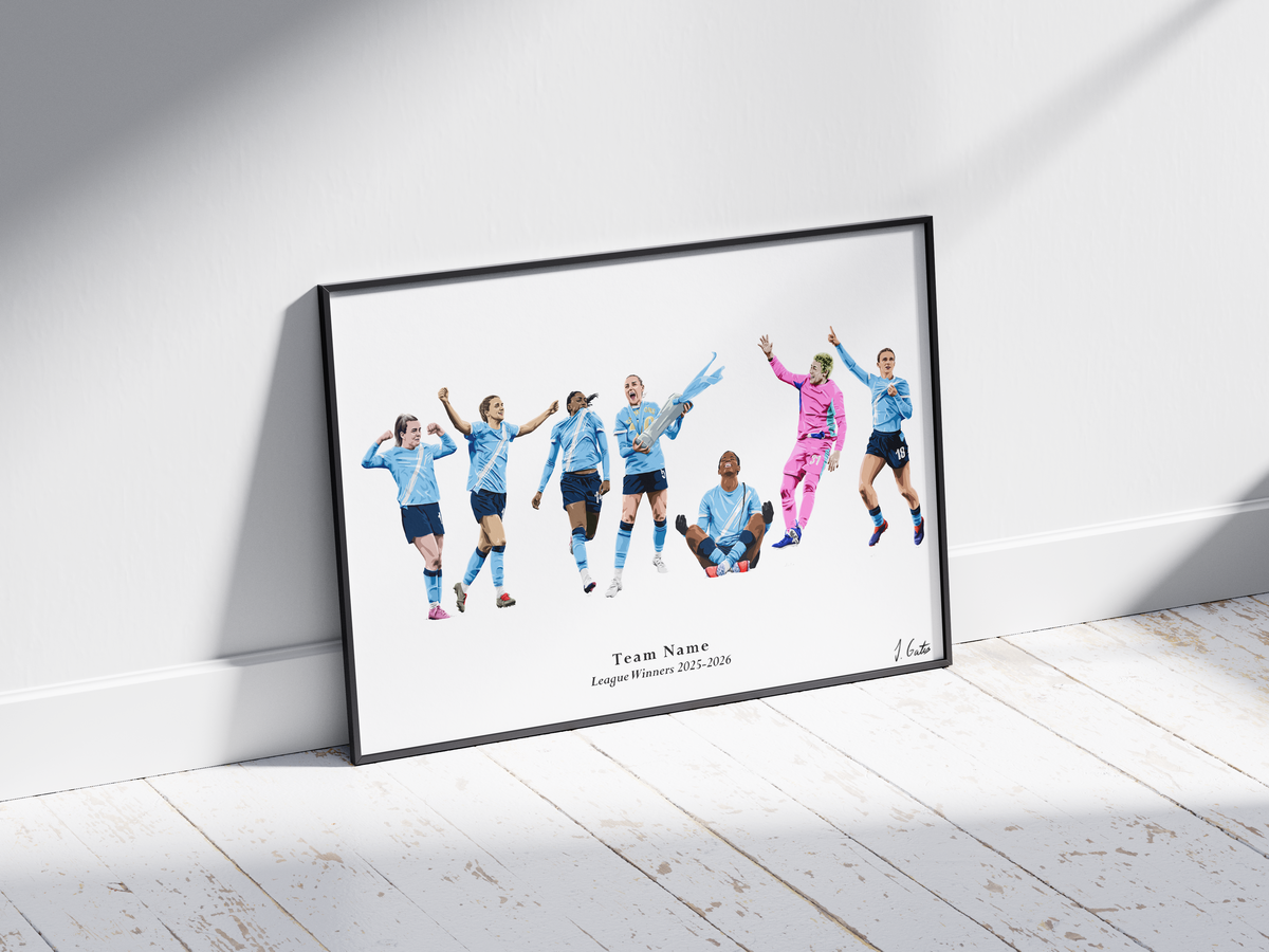 Manchester City Women 2025-2026 WSL Champions Print