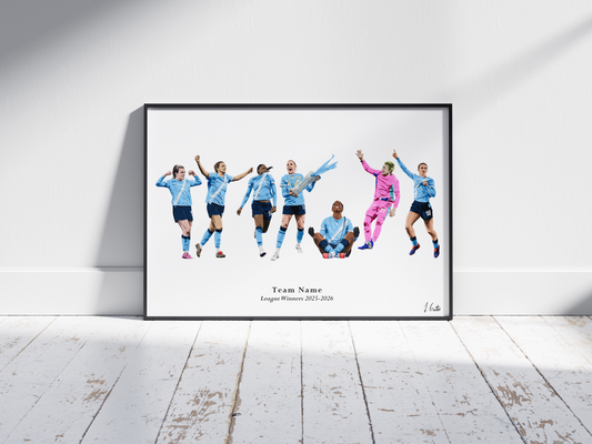 Manchester City Women 2025-2026 WSL Champions Print