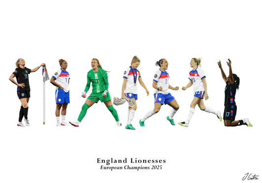 England Lionesses Euro 2025 Champions Print