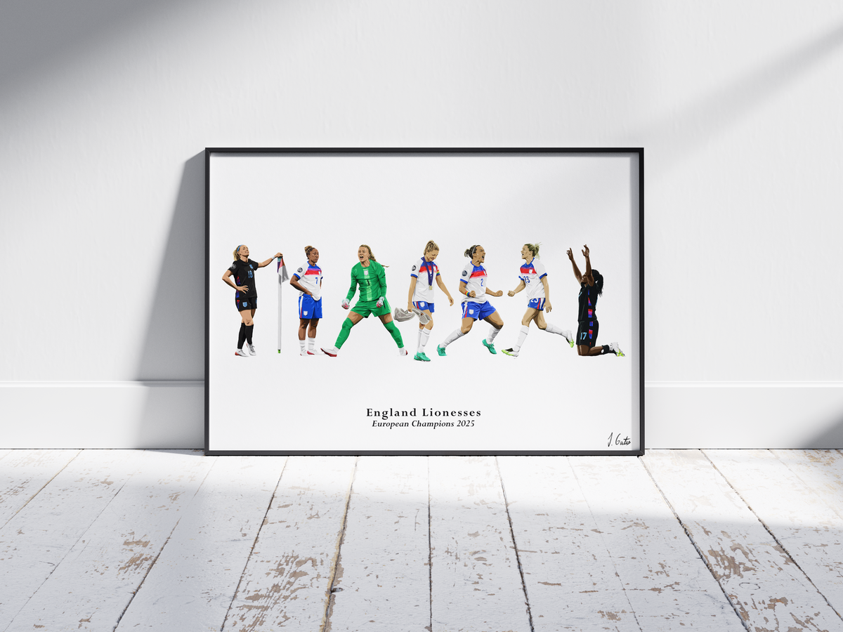 England Lionesses Euro 2025 Champions Print