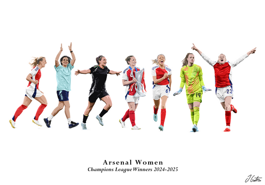 Arsenal Women 2024-2025 Champions League Print