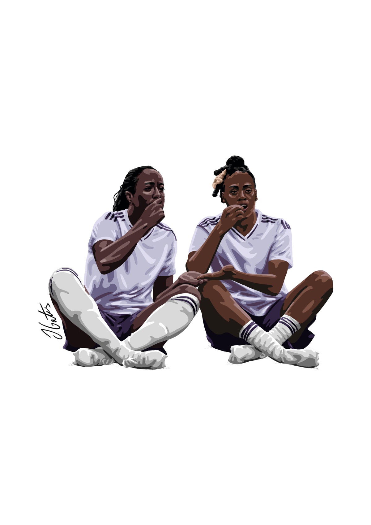 Simi Awujo & Melvine Malard Manchester United Print