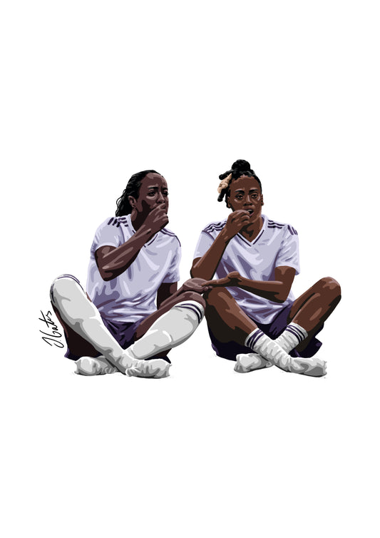 Simi Awujo & Melvine Malard Manchester United Print