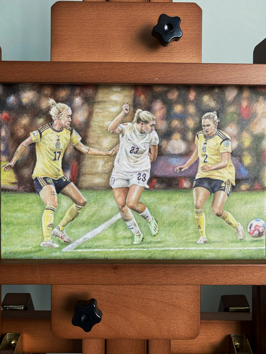 'The Art of a Backheel' Original Oil Painting