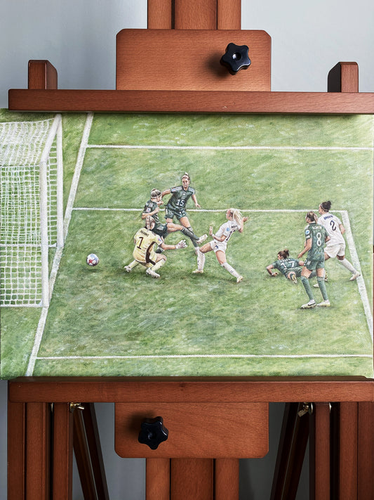 'A Moment That Changed Women’s Football' Original Oil Painting