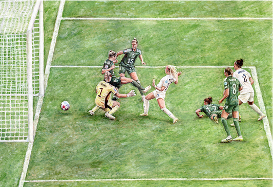 'A Moment That Changed Women’s Football' Original Oil Painting